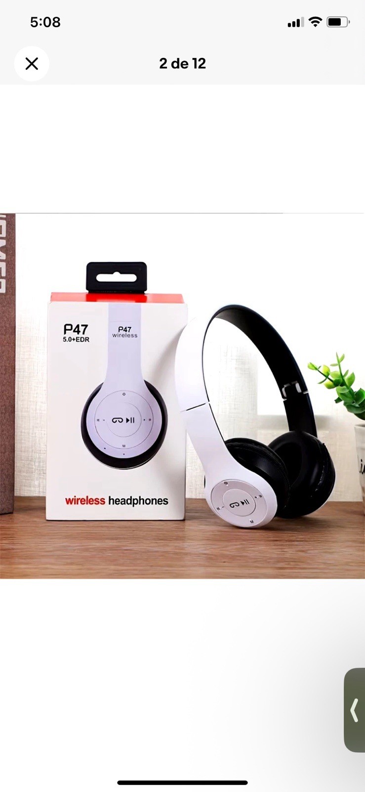P47 Wireless Bluetooth Headphones with Noise Cancelling Over-Ear Earphones