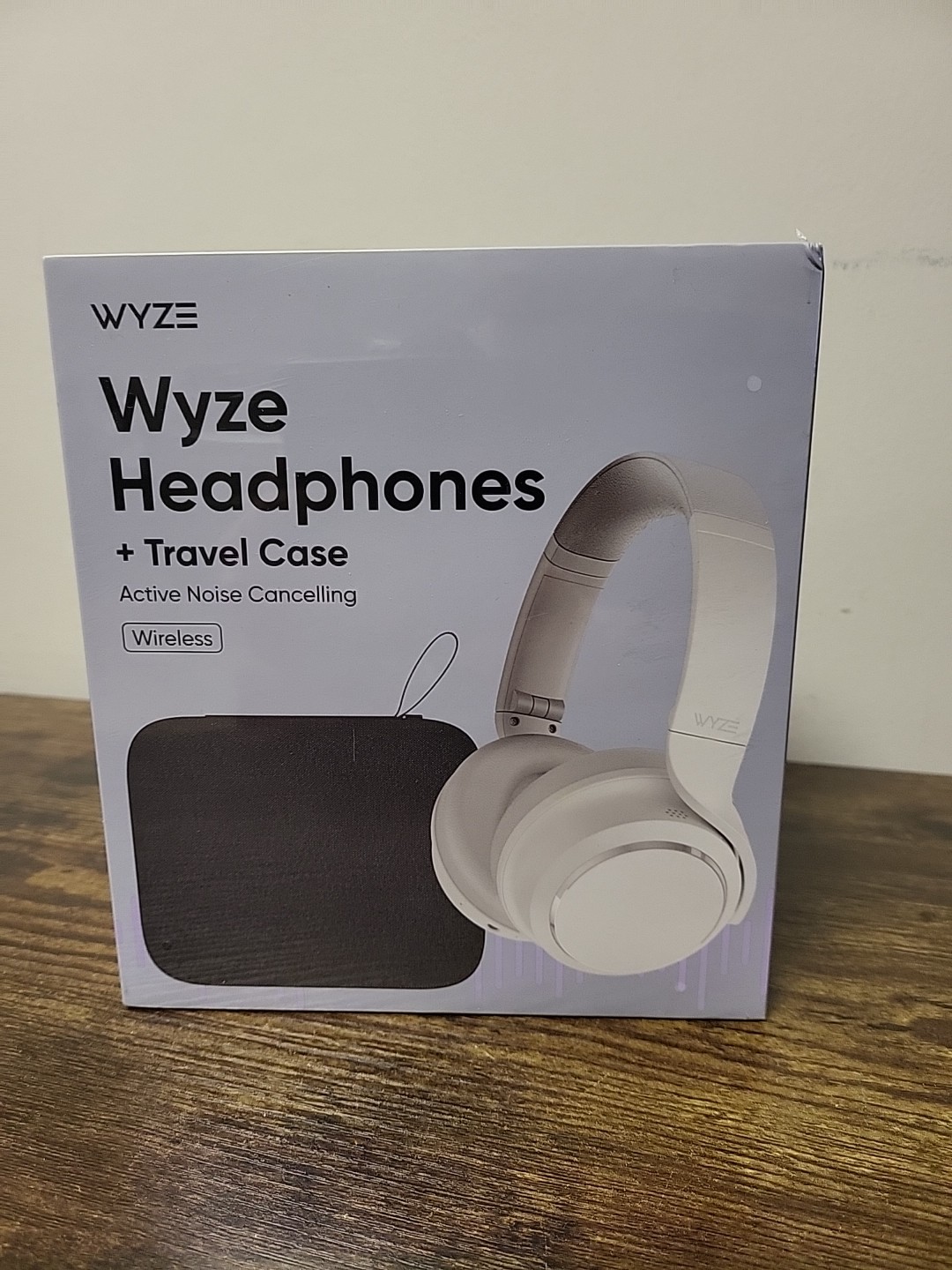 New WYZE Headphones Active Noise Cancellation Headphones White WNCH1-W-CS1B-R5