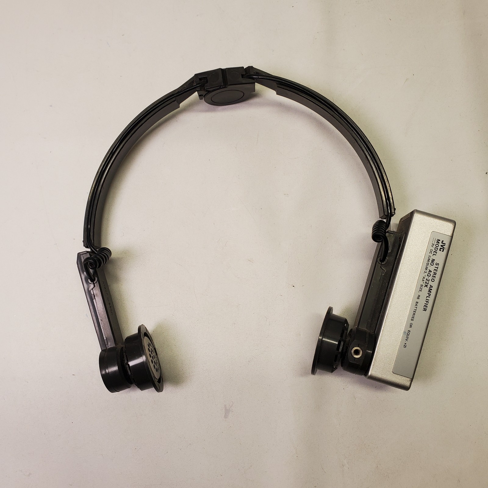 JVC Stereo Headphones Personal Amplifier Vintage Portable Audio AQ-22K AS-IS