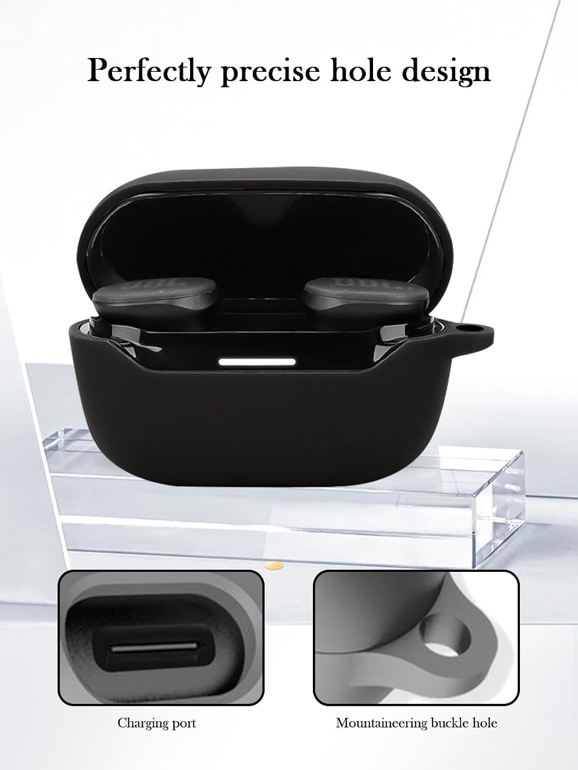 Case for JBL Endurance Race 2 True Wireless in Ear Earbuds,Soft Black