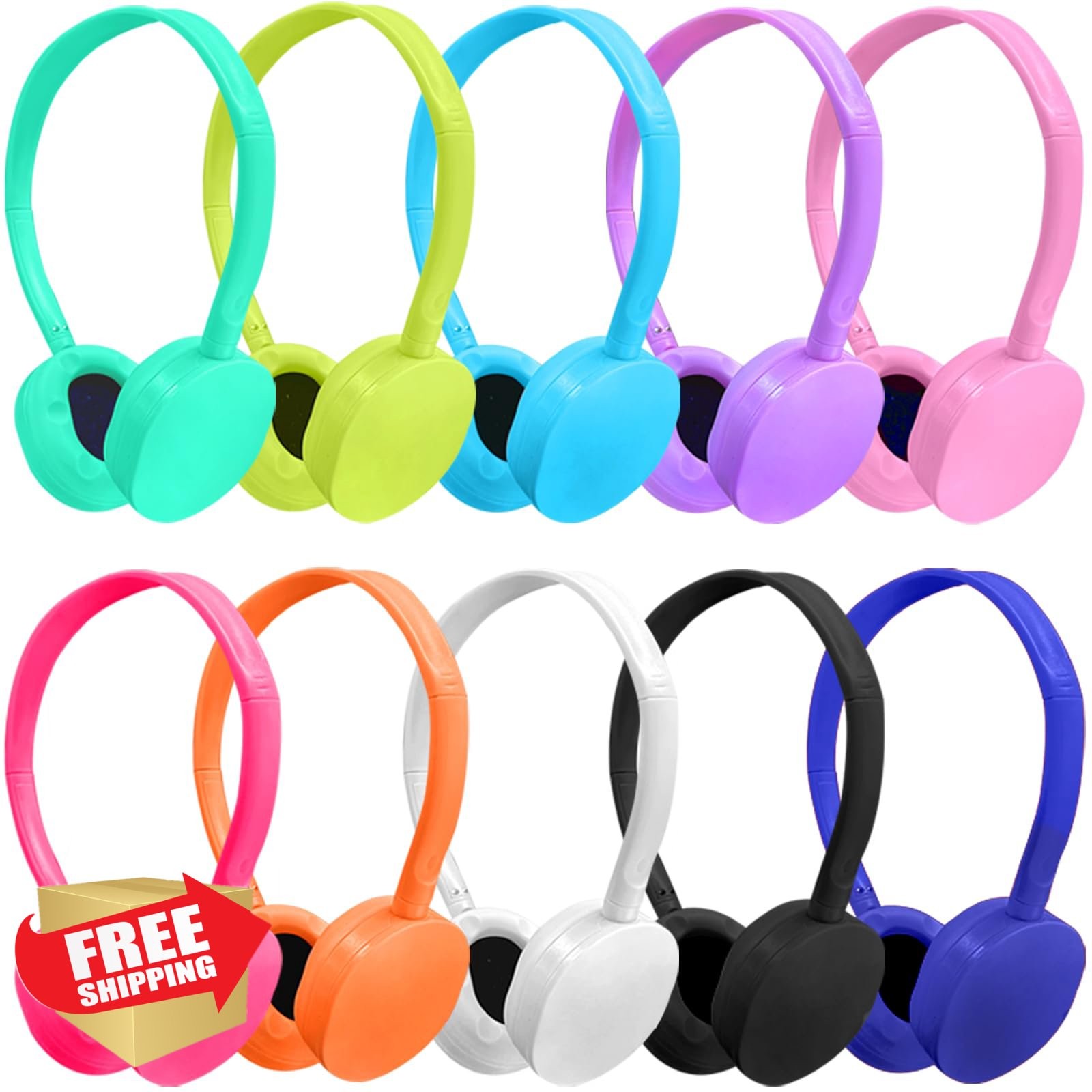Ladont Classroom Headphones 10 Pack Multicolor