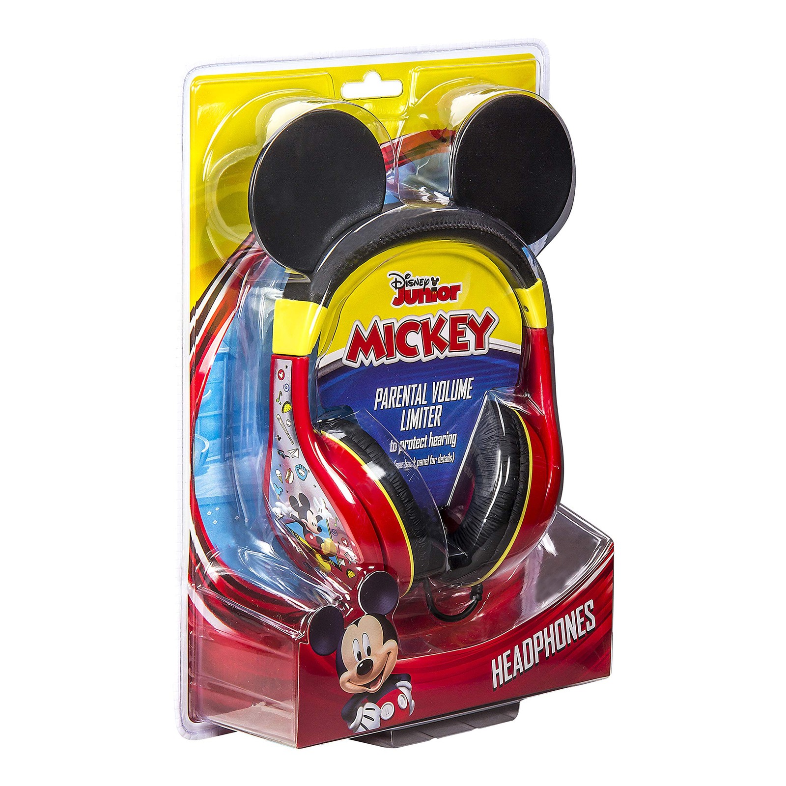 eKids Mickey Mouse Headphones For Kids, Adjustable Over the Ear Headphones, 3.5m