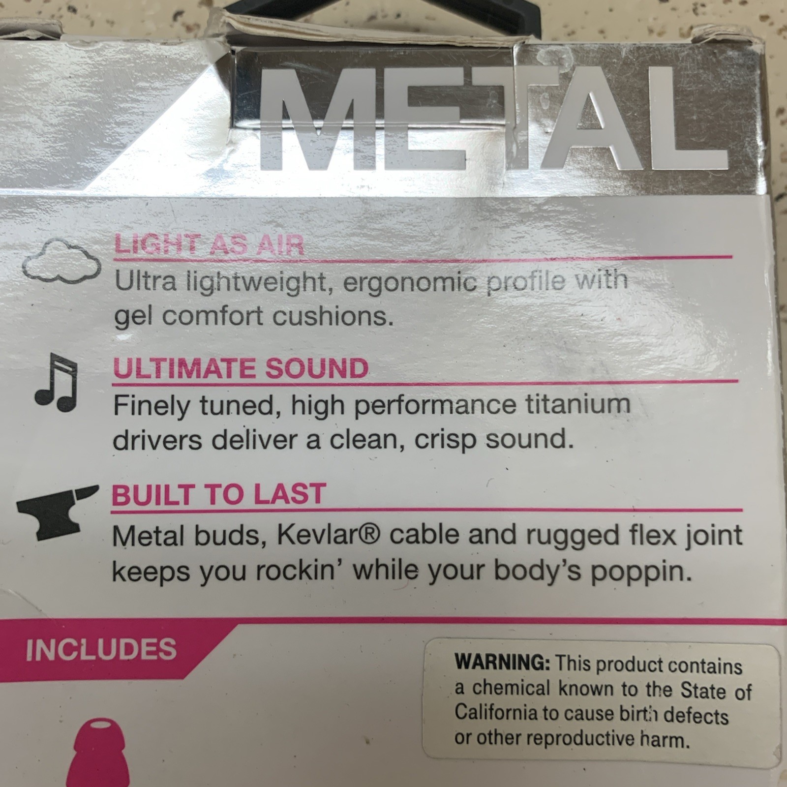 JLAB Pink/black Jbuds Comfort Petite Aluminum Earbuds