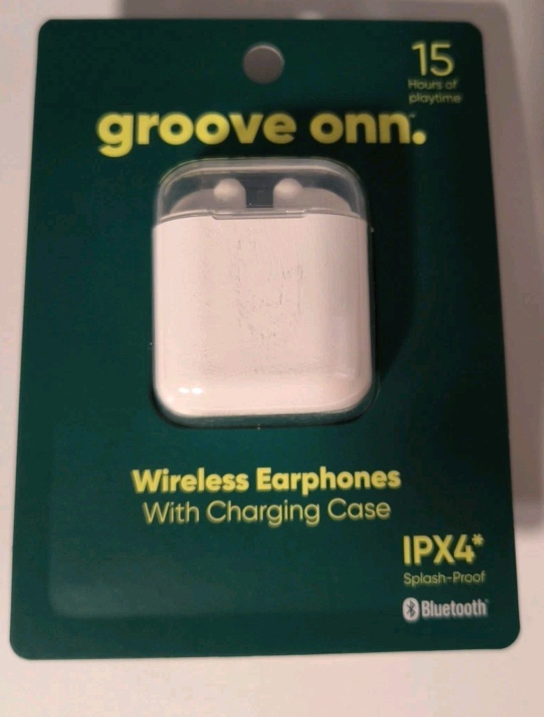 Groove Onn True Wireless Earbuds w Charging Case 15H Playtime IPX4 Bluetooth NEW
