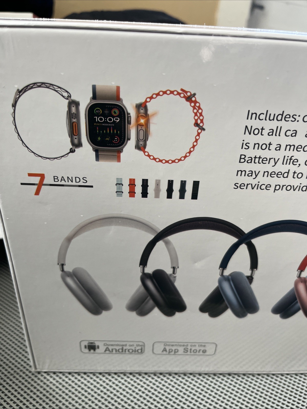 Ultra 2 in 1 Headphones & Watch Combo. Factory Sealed. See Description & Photos