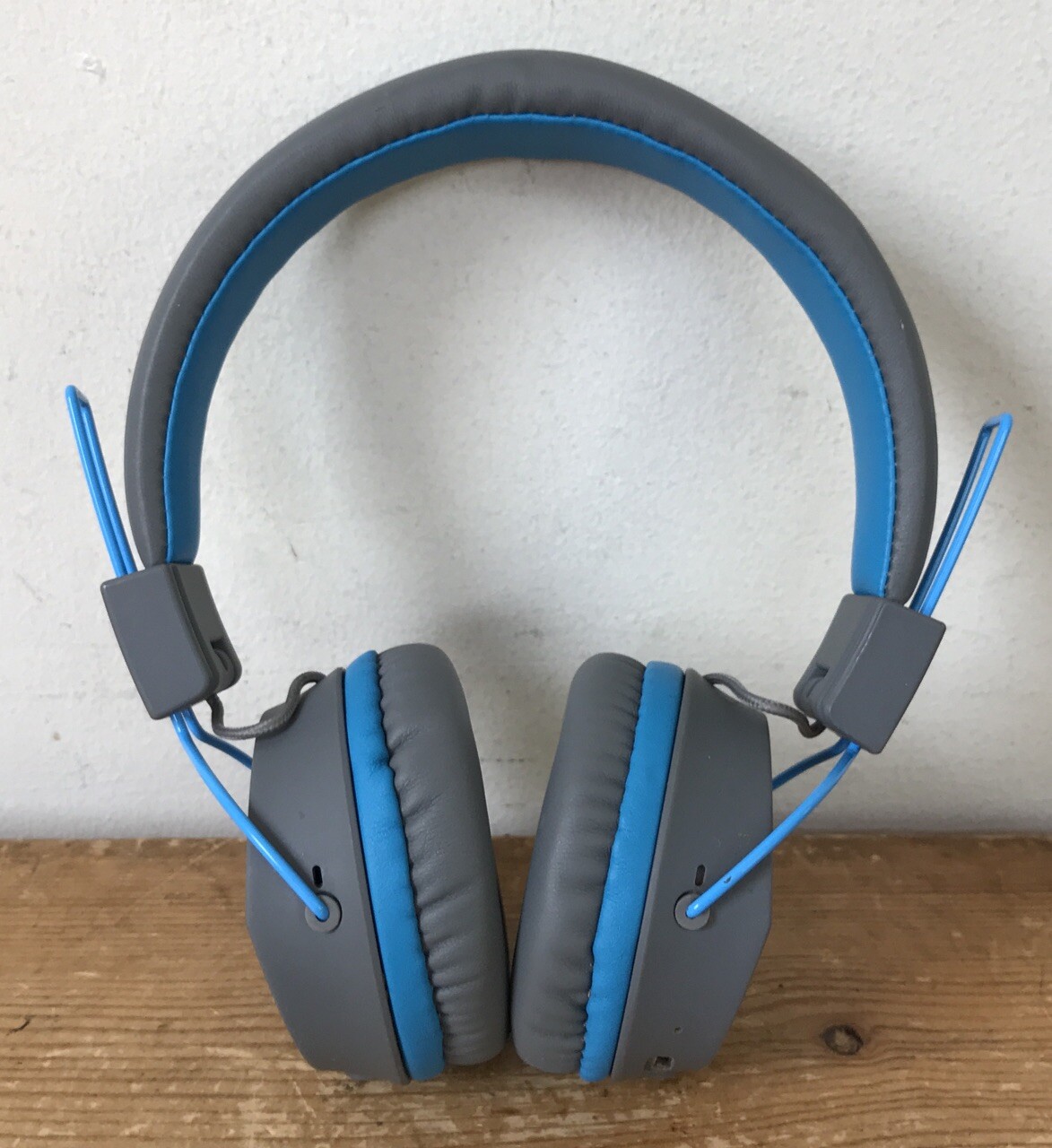 JLab JBuddies Gray Blue Kids Wireless Rechargable Headphones