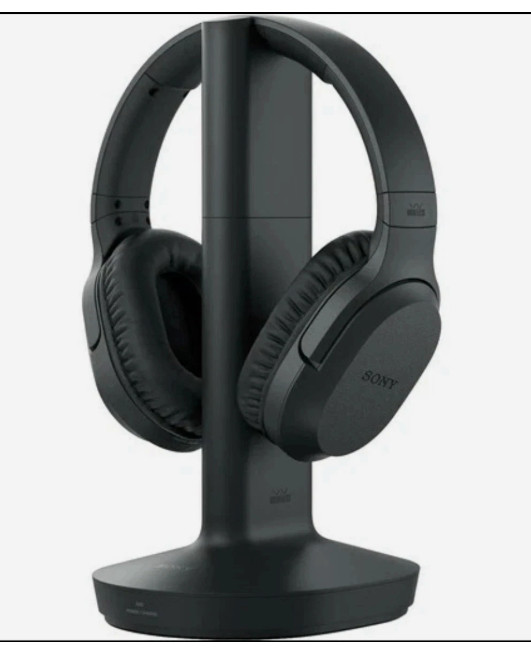Sony WH-RF400 Wireless Home Theater Headphones w/ Charging Dock & WALL ADAPTER