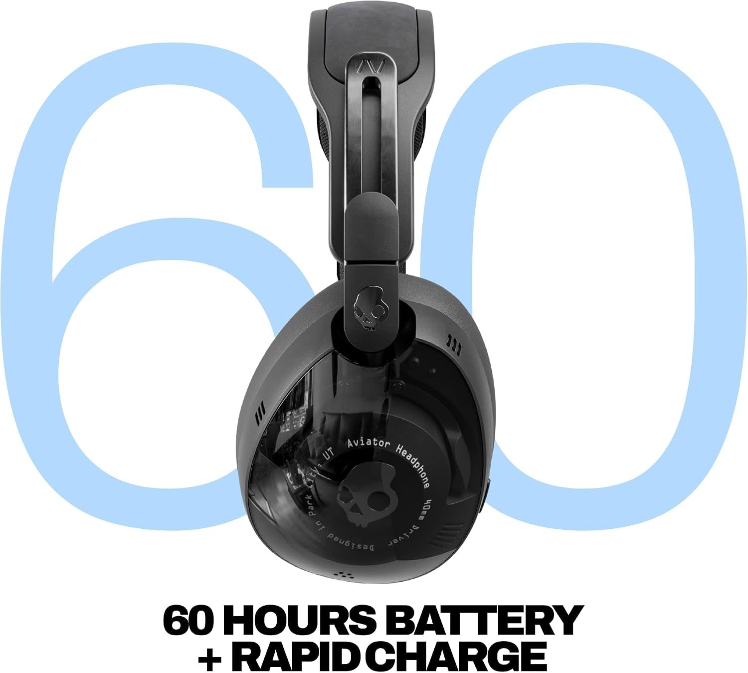 Skullcandy Aviator 900 ANC Wireless Over-Ear Bluetooth Headphones True Black