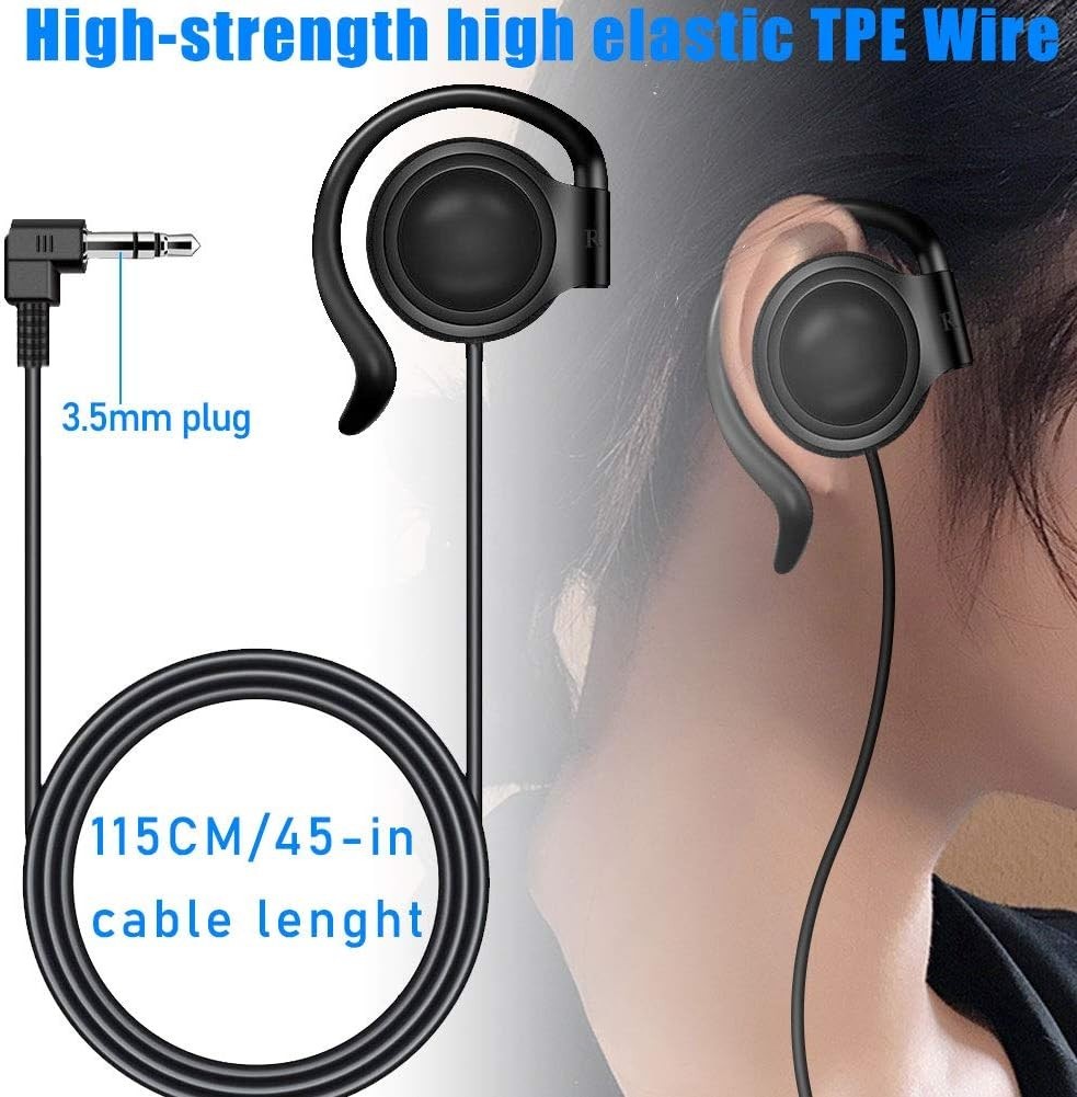 Single-Sided Earbud with Adjustable Hook – Ideal for Professionals & Students