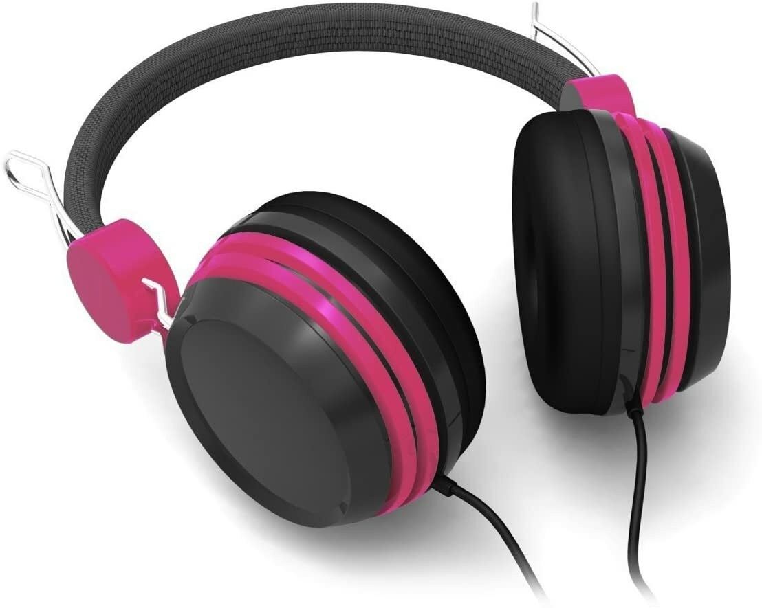 Hype DYNAMOS PINK Stereo Headphones w/Built in Mic and One-Touch Answer Button