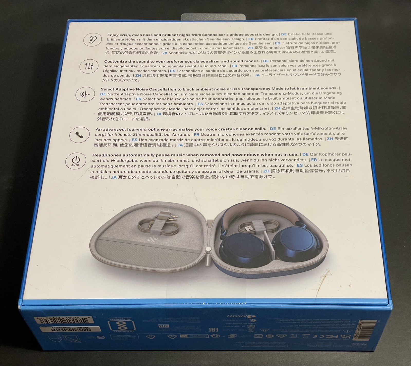 Sennheiser MOMENTUM 4 Wireless Bluetooth ANC Over-Ear Headphones Blue New