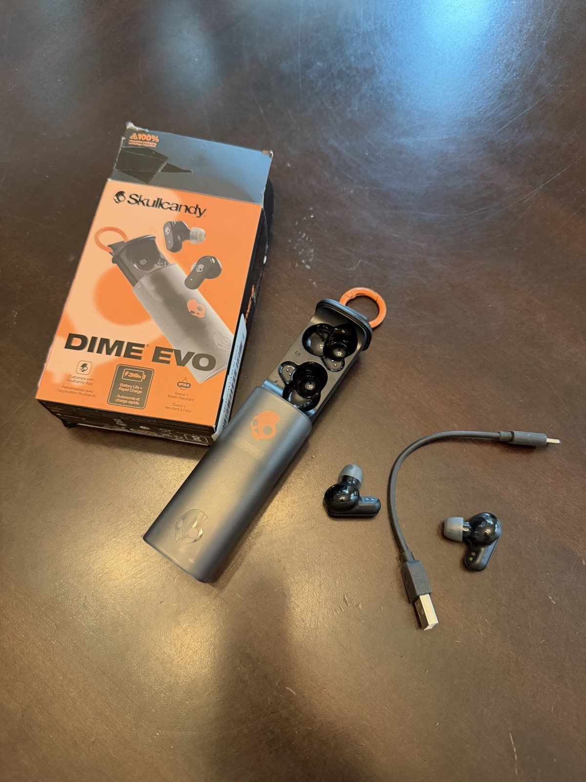 Skullcandy Dime Evo XT Wireless Earbuds In-Ear Headphones Black S2DTW