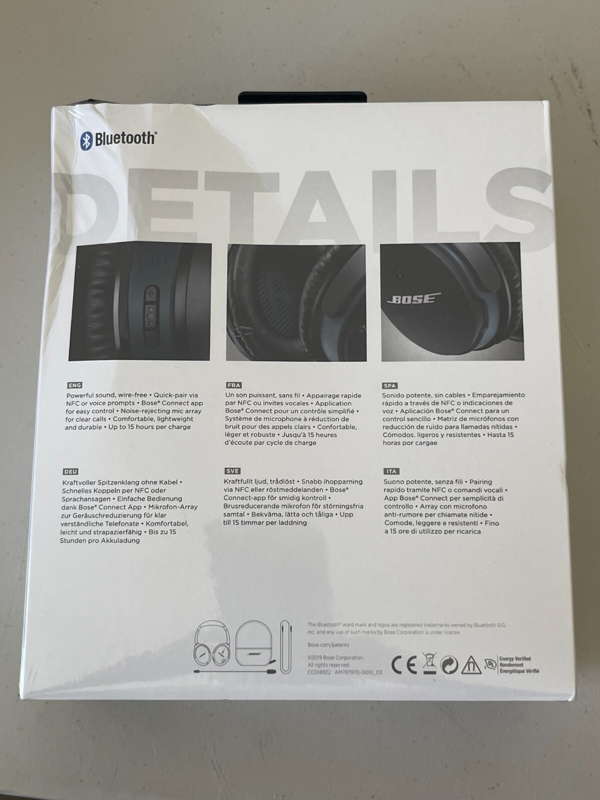Bose SoundLink Around-Ear II Headphones AE2W Wireless Bluetooth Headsets 741158-