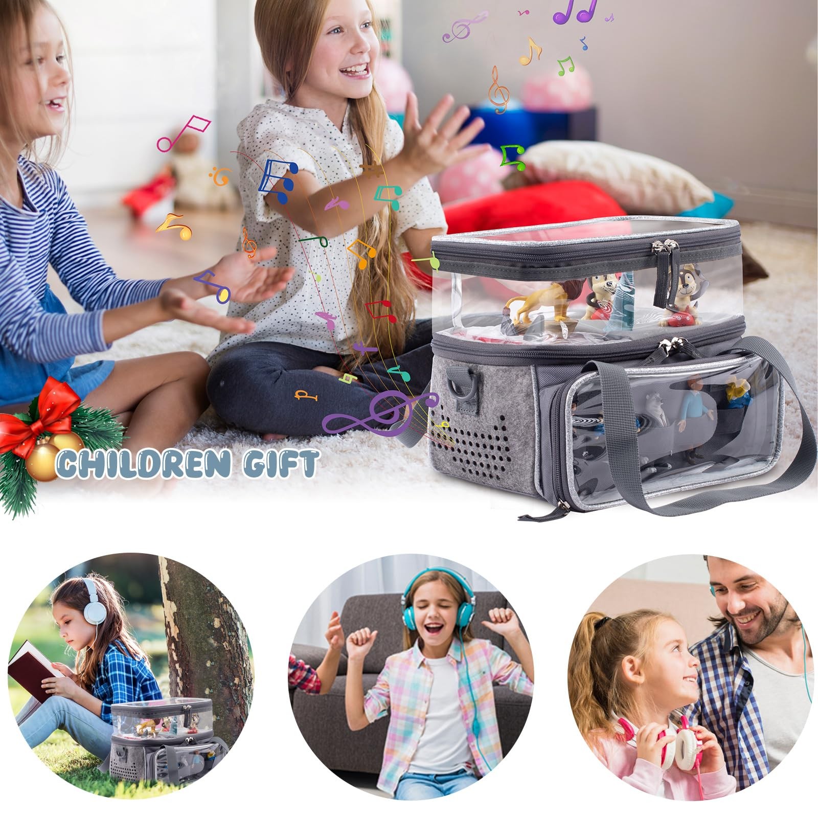 SFYBYHEART Double-Layer Carrying Case with Magnetic Bottom for Tonie Figures …