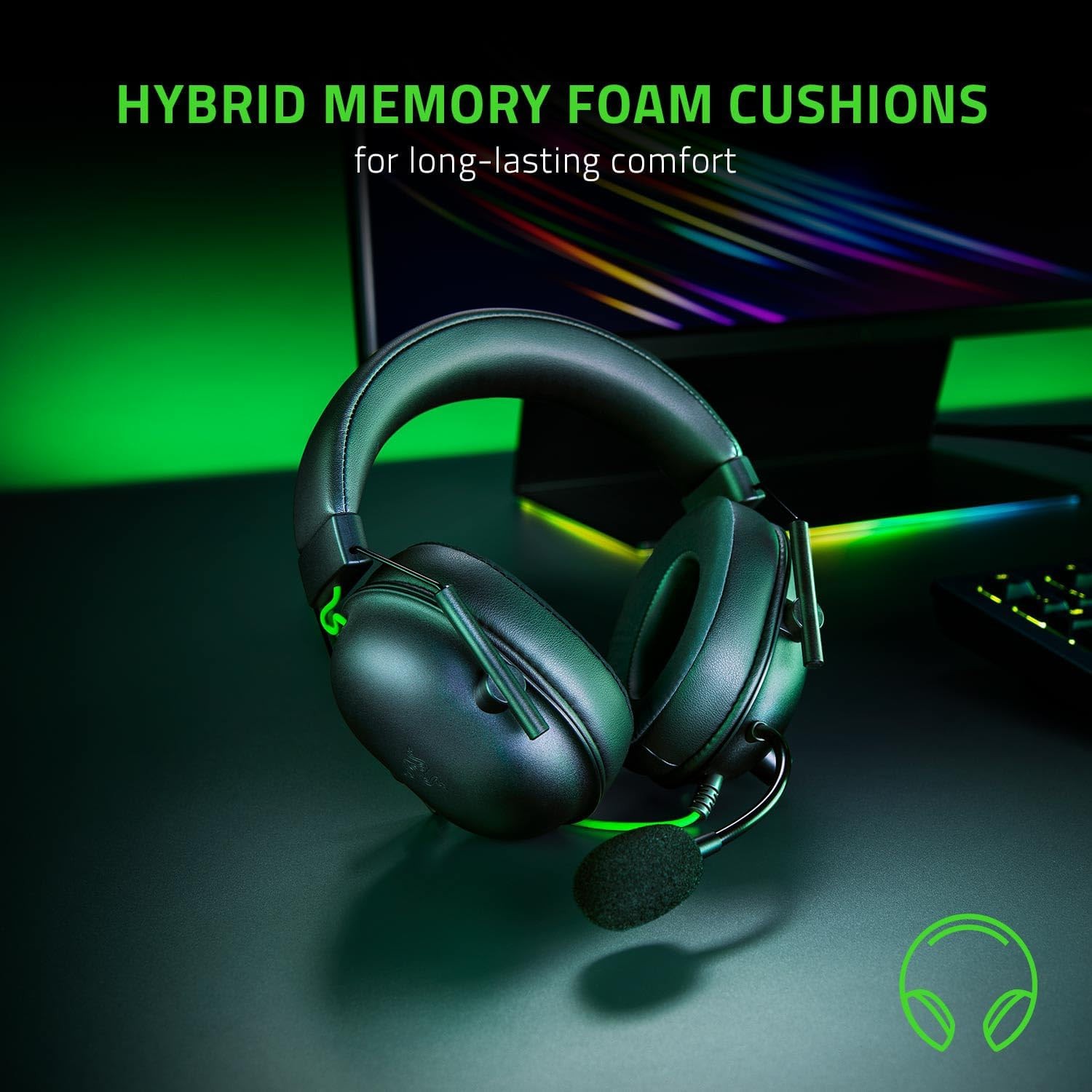 Razer BlackShark V2 X USB – Wired Esports Headset (TriForce 50 mm Drivers, Noise