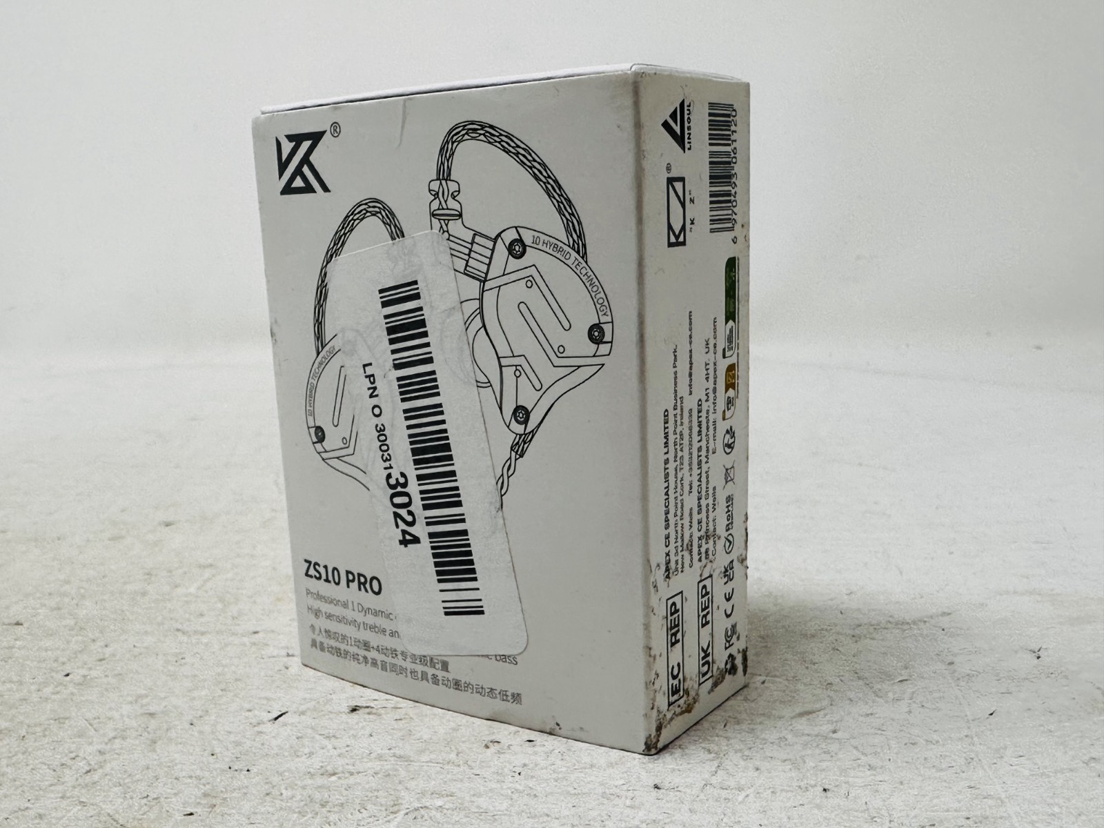 Linsoul KZ ZS10 Pro, 4BA+1DD 5 Driver in Ear Monitor, HiFi Wired Black, w/o Mic