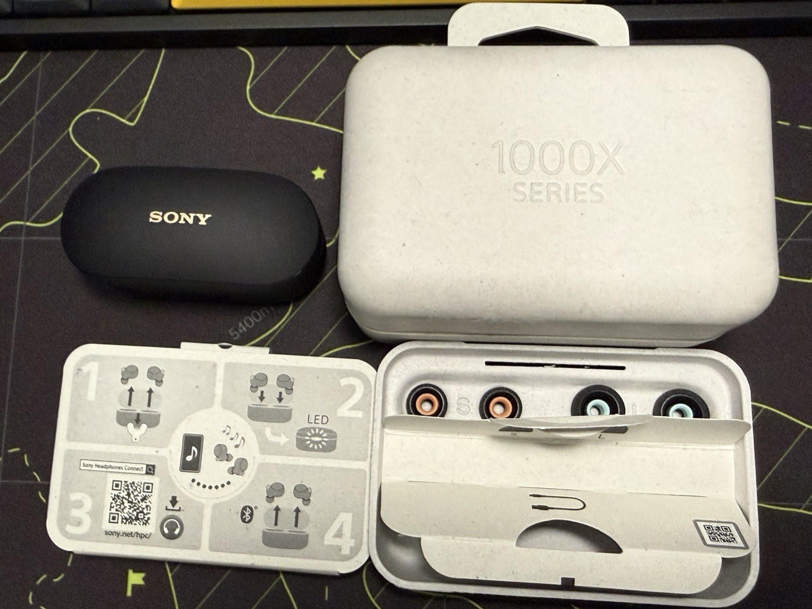 SONY WF-1000XM4 Noise Canceling Wireless Bluetooth Earbuds with Case – Black