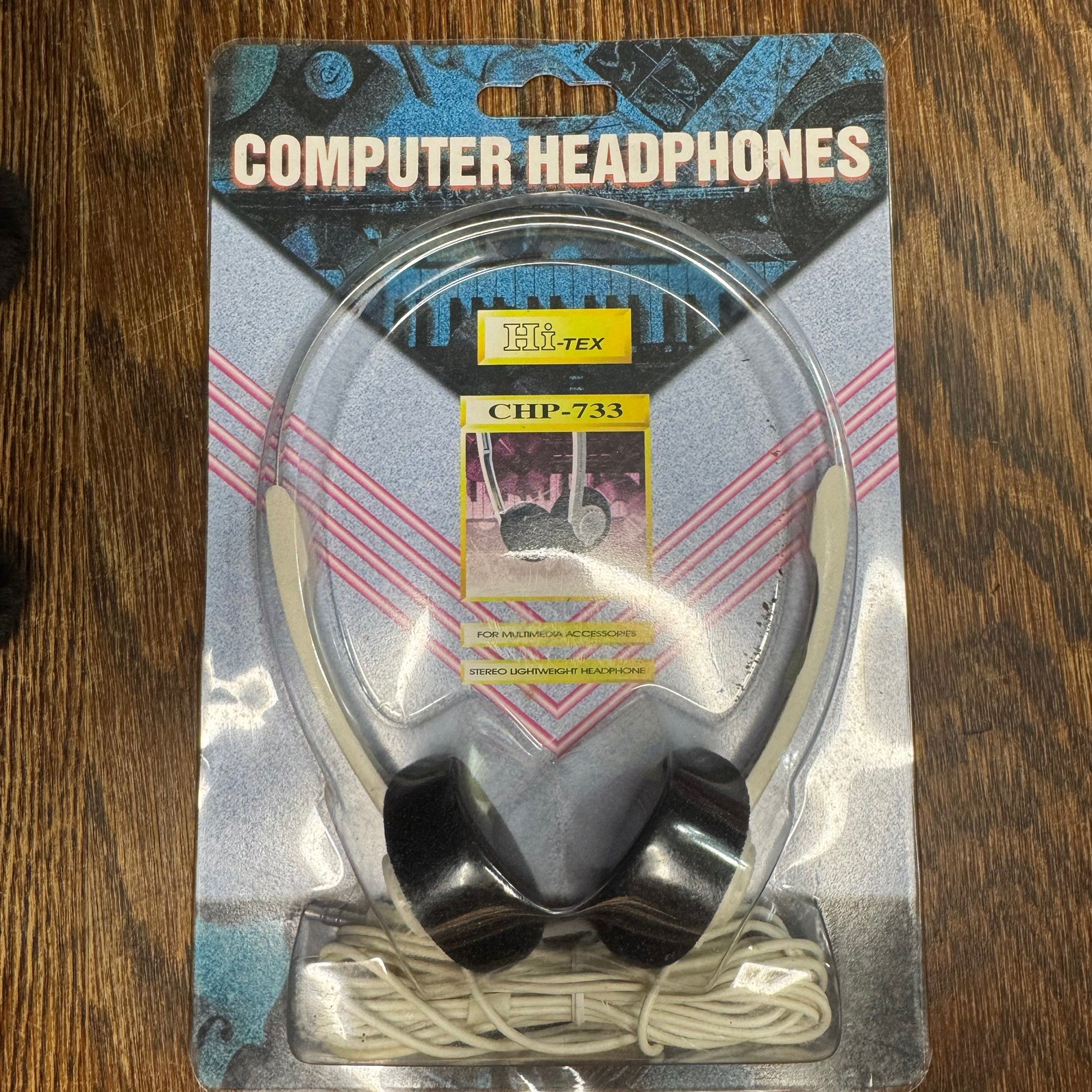 Vintage 1980s Computer 3.5mm Stereo Plug Headphones Audioworks Hi-Tex CHP-733 TM