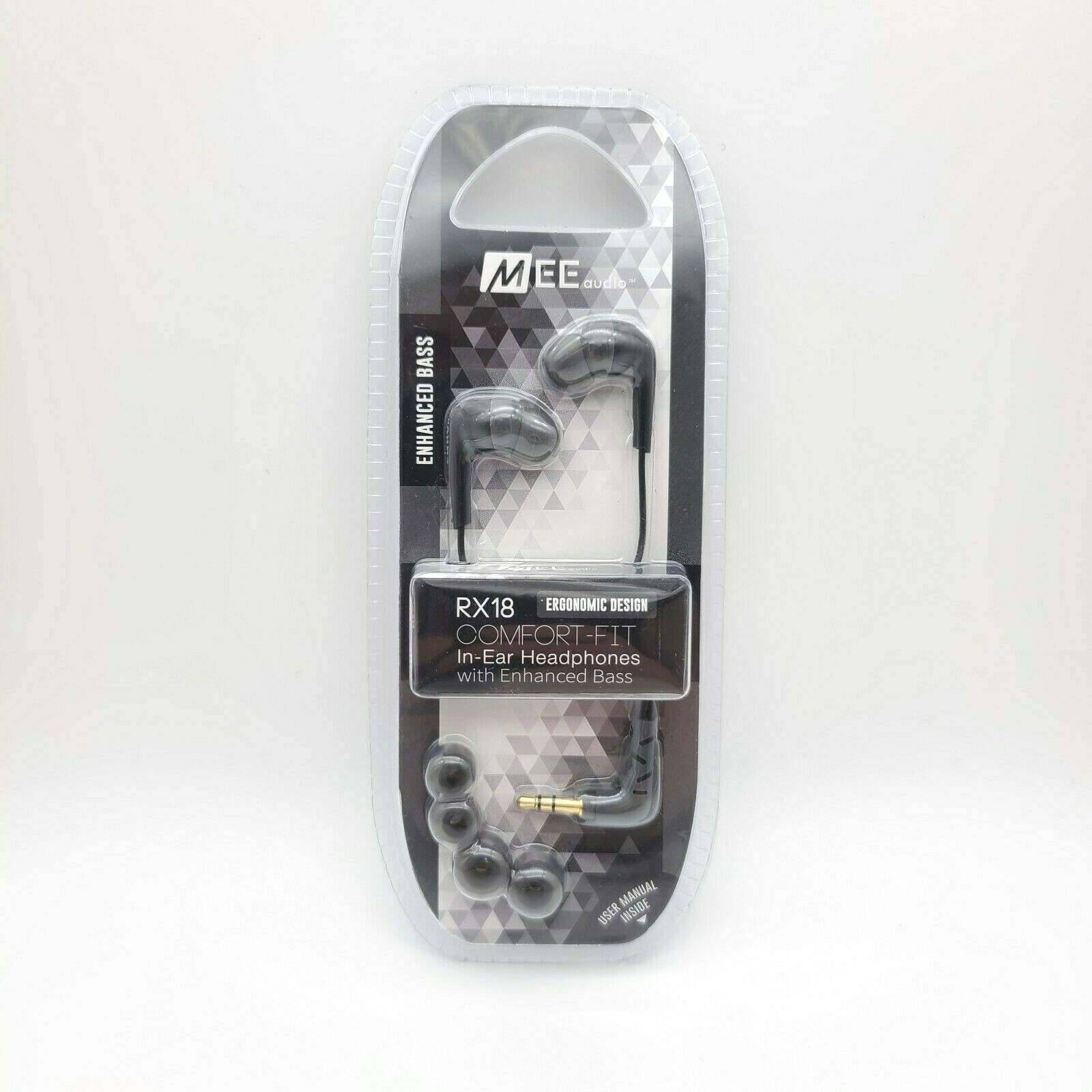 MEE audio RX18 Comfort Fit Earbud Headphones Black