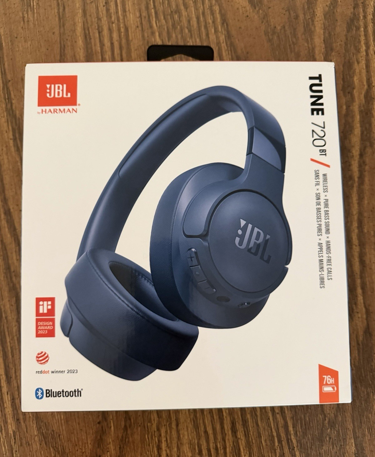 JBL Tune 720BT Wireless Bluetooth Over-Ear Headphones Blue