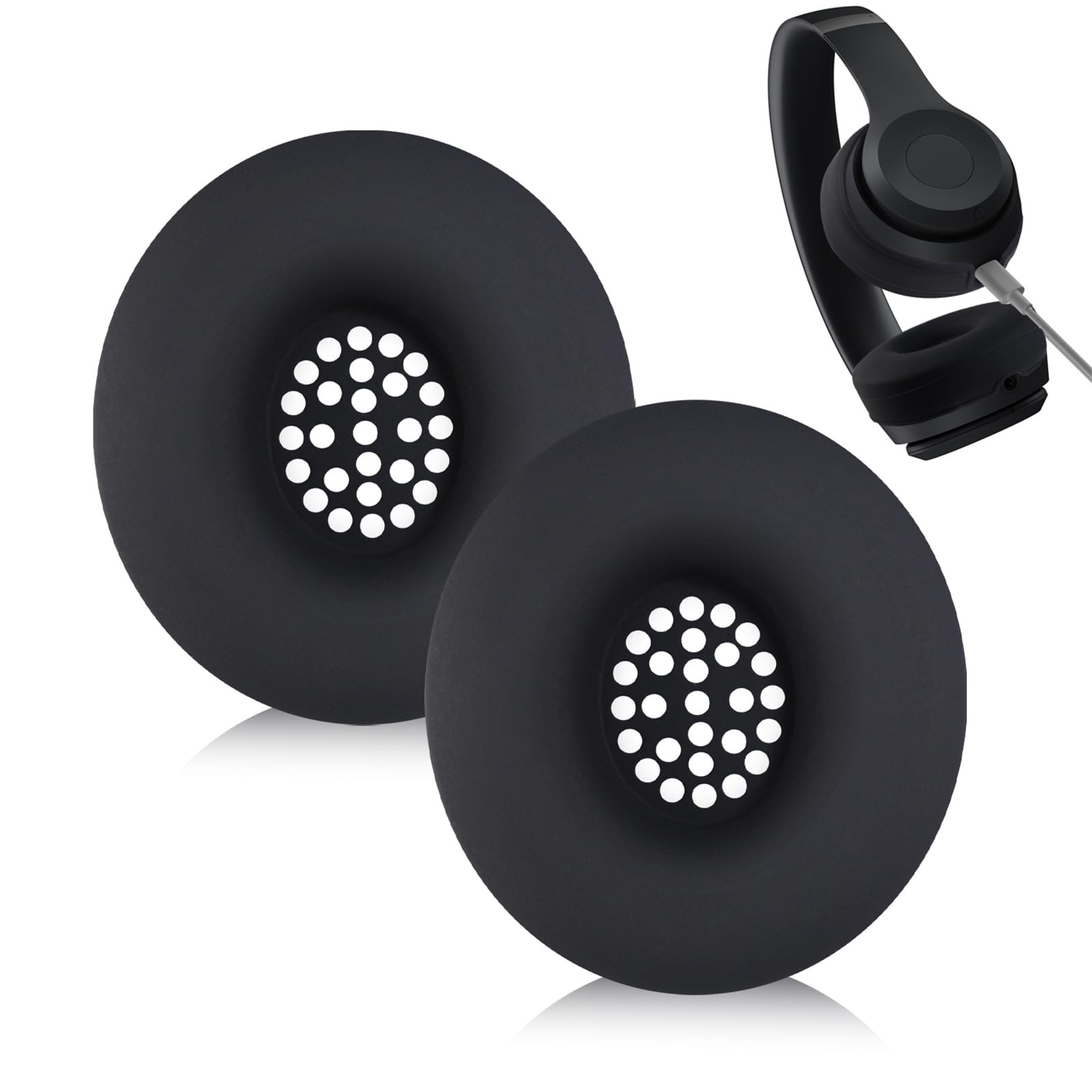 Adhiper Sweat Earpad Covers Accessories for Beats Solo 4, Solo 3 – Black | Soft