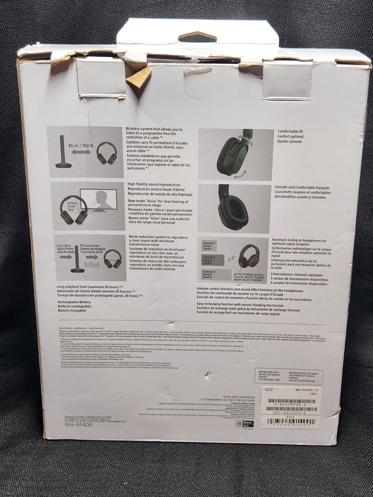 Sony RF400 Wireless Home Theater Headphones for TV Watching (WHRF400)