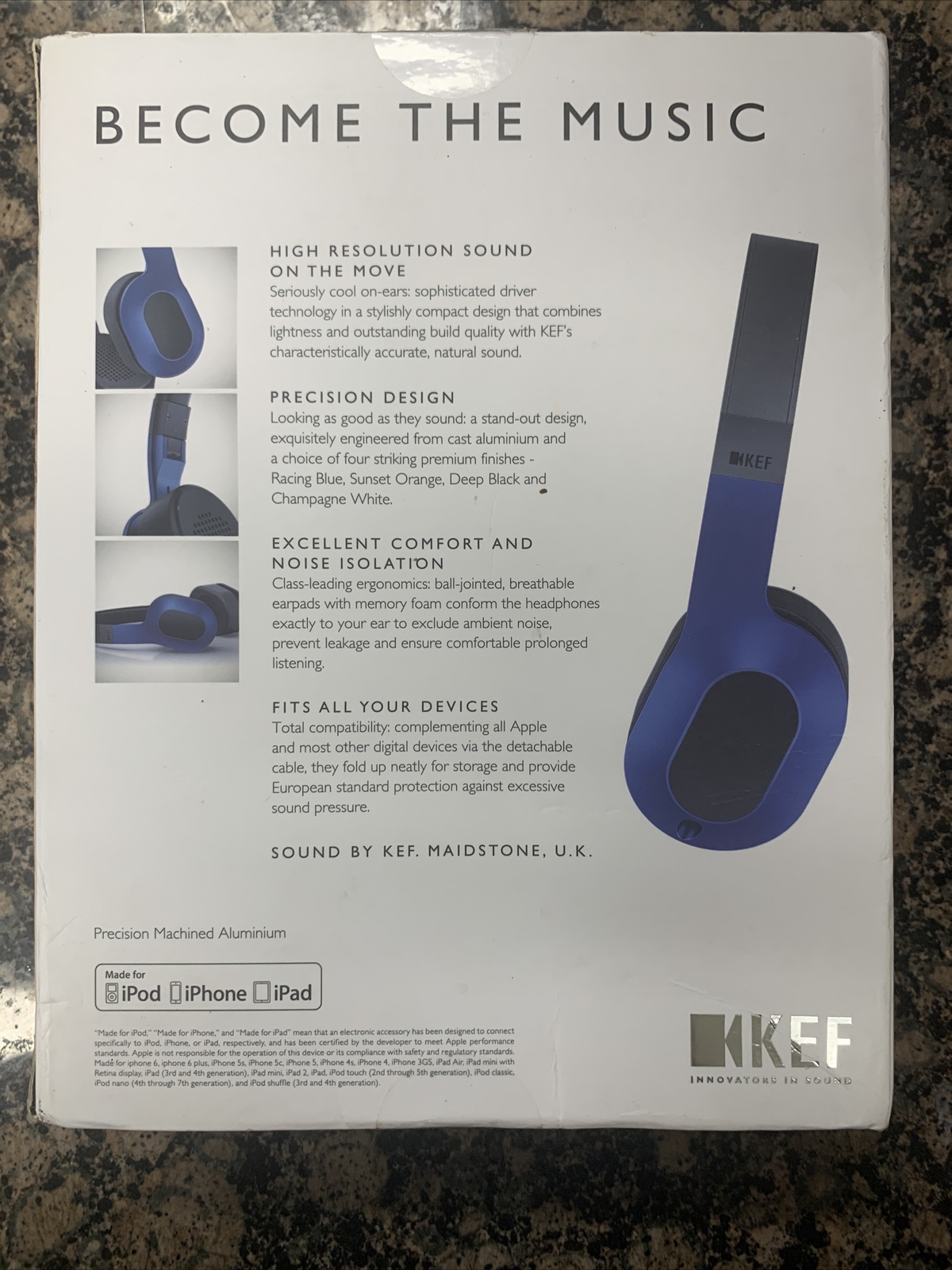 KEF M400 Over-Ear Hi-Fi Headphones – Sunset Orange FREE Priority Ship