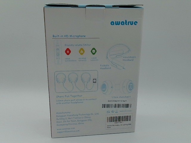 Awatrue Kids 85dB Wired Headphones With Microphone Over-Ear Toddler Headset