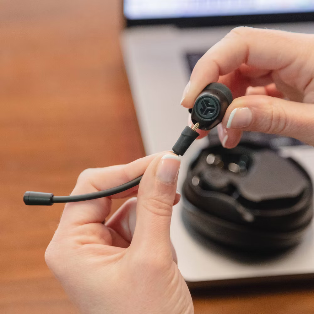 JLab Work Buds True Wireless Bluetooth Earbuds – Black