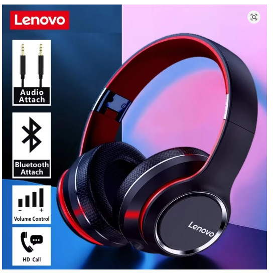 Lenovo HD200 Bluetooth Headphones Wireless Over-Ear HiFi Stereo Gaming Headset