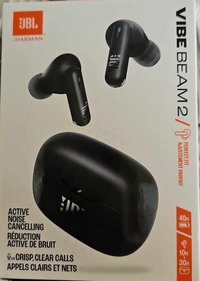 JBL Vibe Beam 2, True Wireless Noise Cancelling Earbuds-NEW