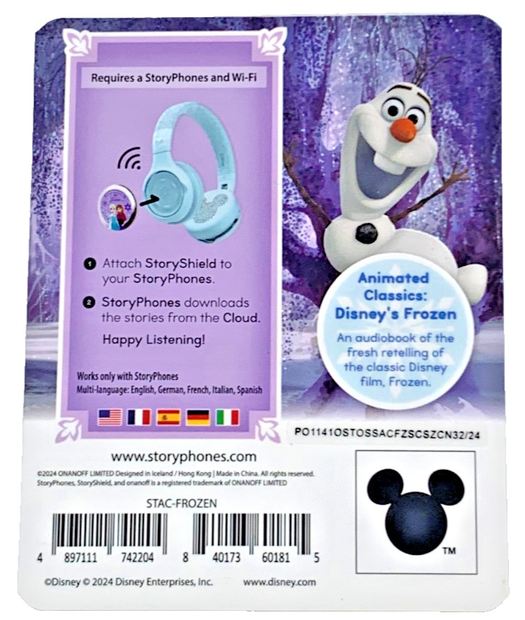 StoryShield Animated Classics Disney Frozen For StoryPhones With WiFi Brand New