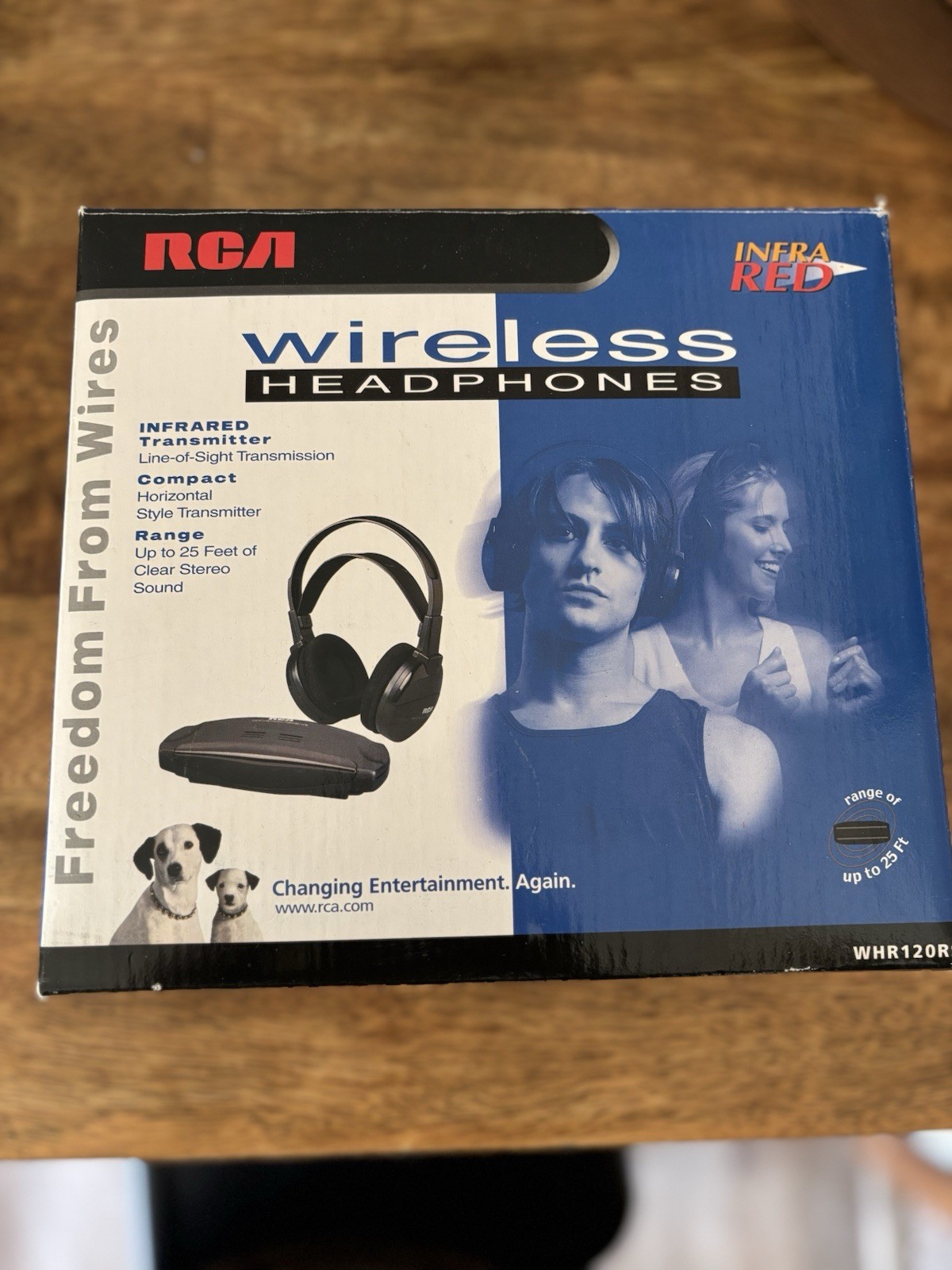 RCA Wireless Headphones- WHR120RS- Infrared, 25 Ft, Lightweight, Adjustable