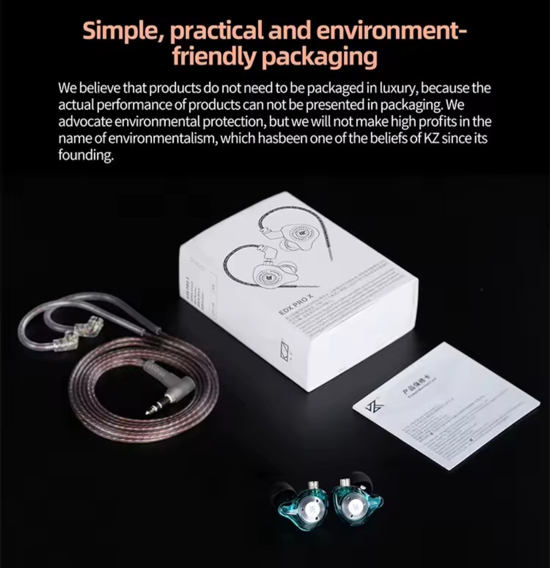 KZ EDX Pro in-Ear Stage Monitor Headphone Dual Magnetic with mic Earphones M5L6