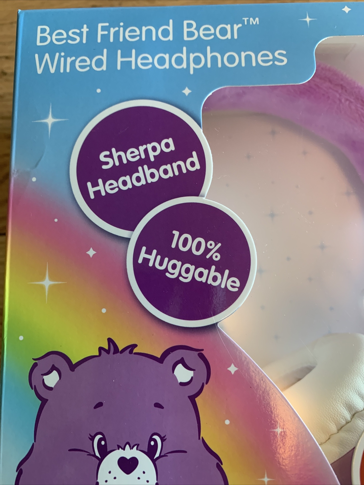 Care Bears BEST FRIEND BEAR Wired Headphones w/Sherpa Headband (2023, Cloudco)
