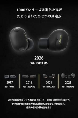 Sony WF-1000XM6 Black Wireless Earbuds Bluetooth High-Resolution WF-1000XM6 BZ