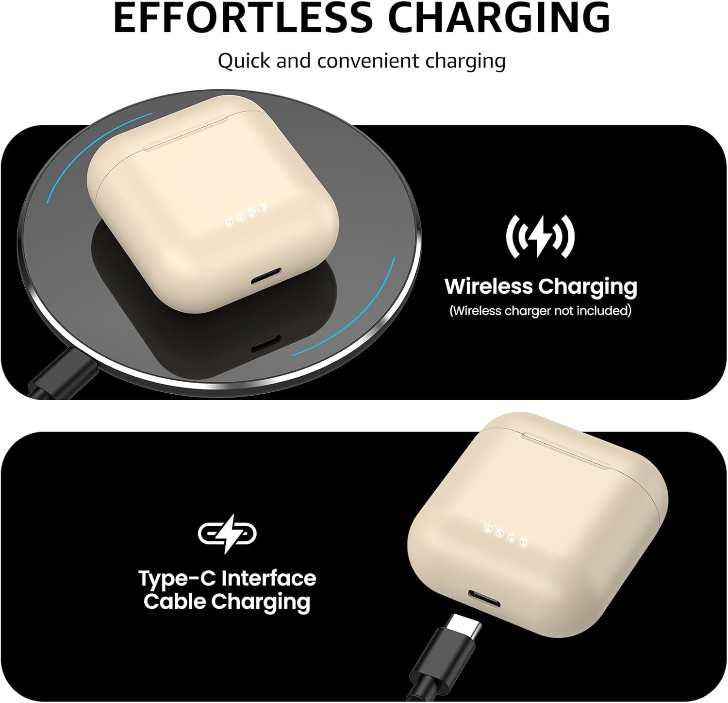 TOZO T6 Wireless Earbuds 50 Hours Playtime Bluetooth In-Ear Waterproof IPX8