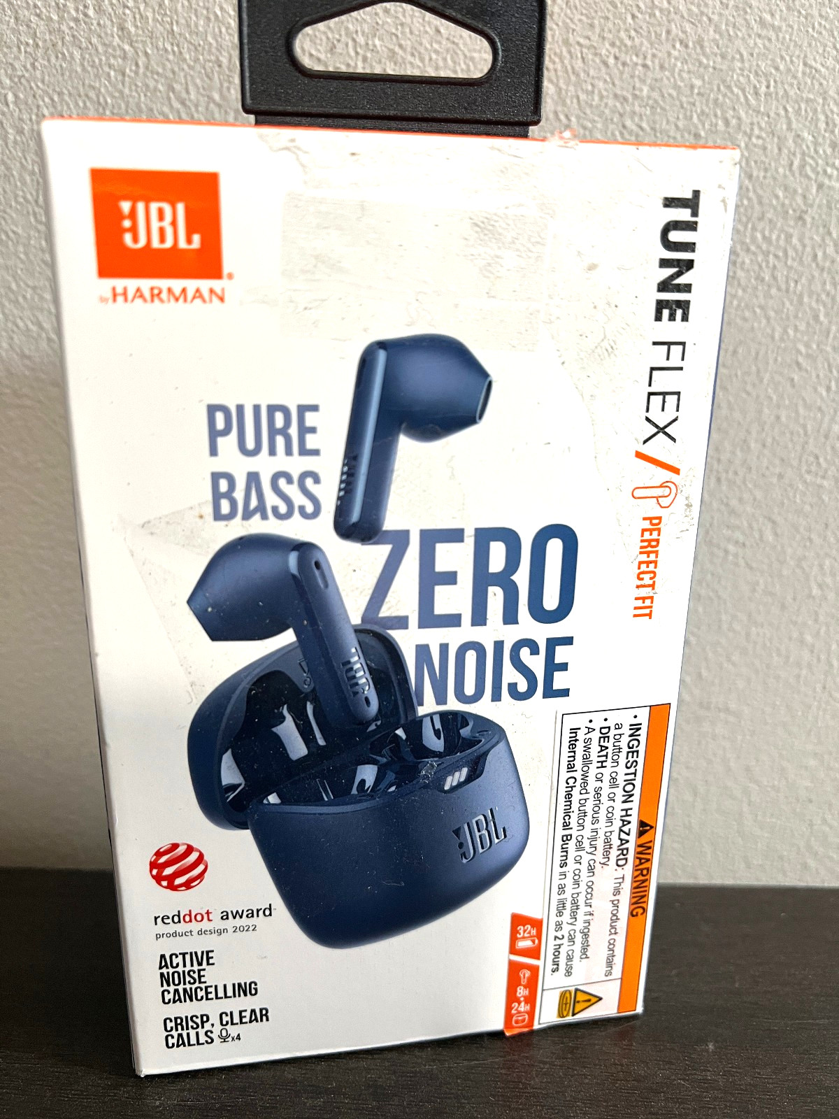 JBL Tune Flex True Wireless Pure Bass Noise Cancelling Earbuds – Blue Free Ship