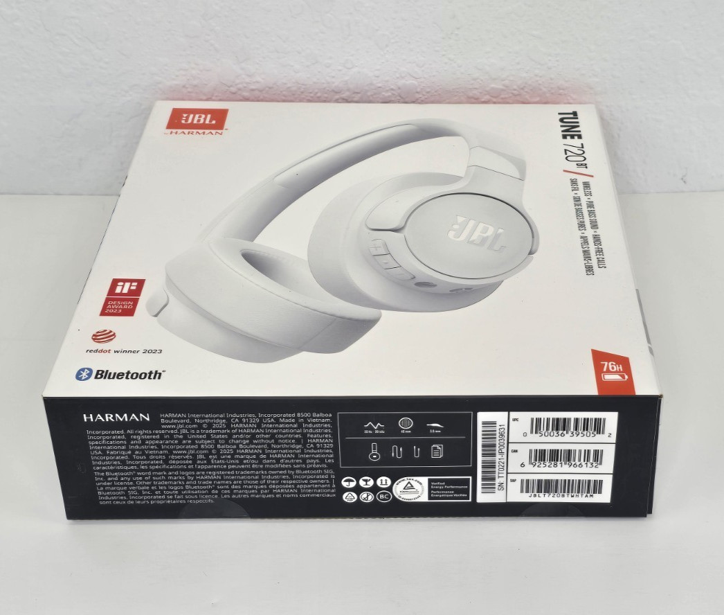 JBL Tune 720BT Wireless Bluetooth Over-Ear Headphones Multipoint Foldable 2025