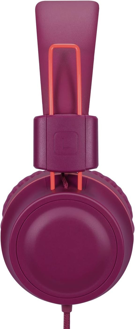 Kids Headphones K33 Foldable Stereo Tangle-Free 5ft Long Cord 3.5mm Jack Plug…