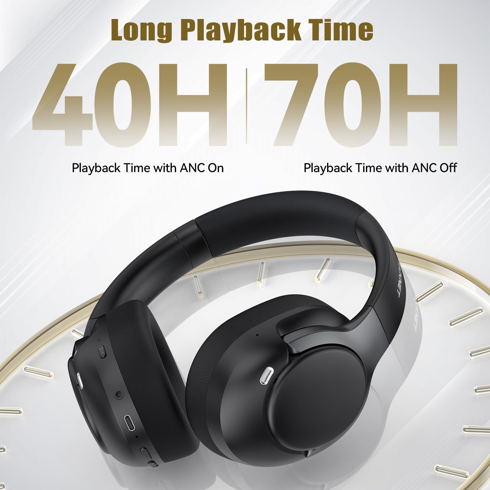 Hybrid Active Noise Cancelling Headphones, Bluetooth 6.0 Wireless Headphones …