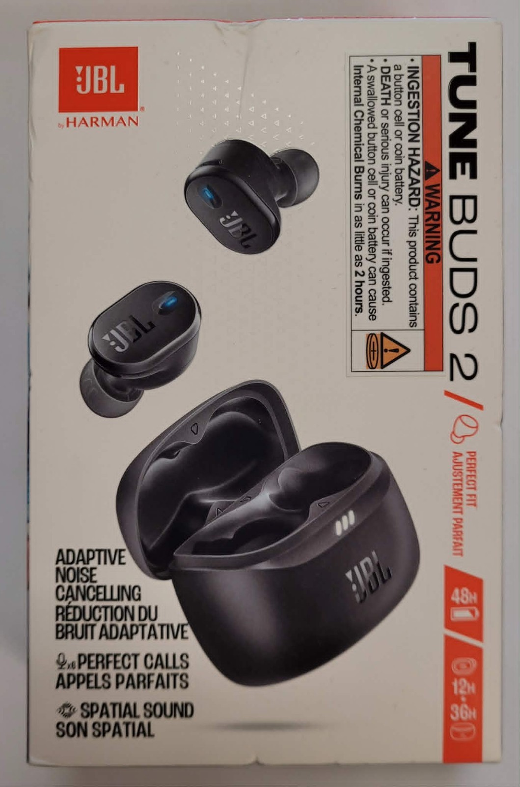 JBL Tune Buds 2, True Wireless Noise Cancelling Earbuds Black – BRAND NEW