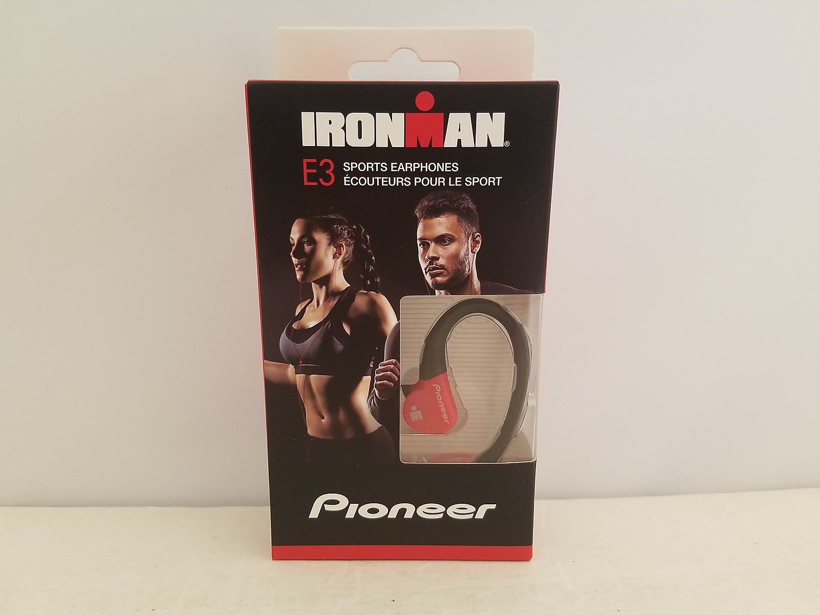 Pioneer IRONMAN E3 Sports Earphones | Red | SE-E3M(R) | SE-E3M(R)CC | Large