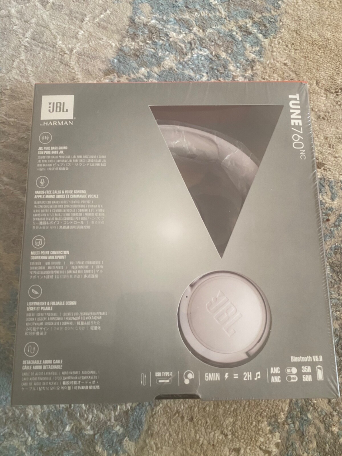 JBL ‎Tune 760NC ‎Over Ear Wireless Headphones – Blue