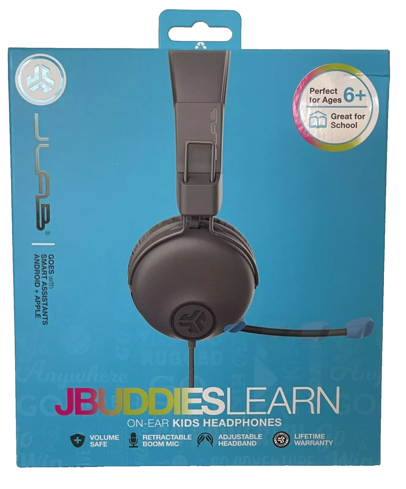 JLab JBuddies Learn Kid Safe Wired On-Ear Headphones w/ Boom Mic – NEW OPEN !!!