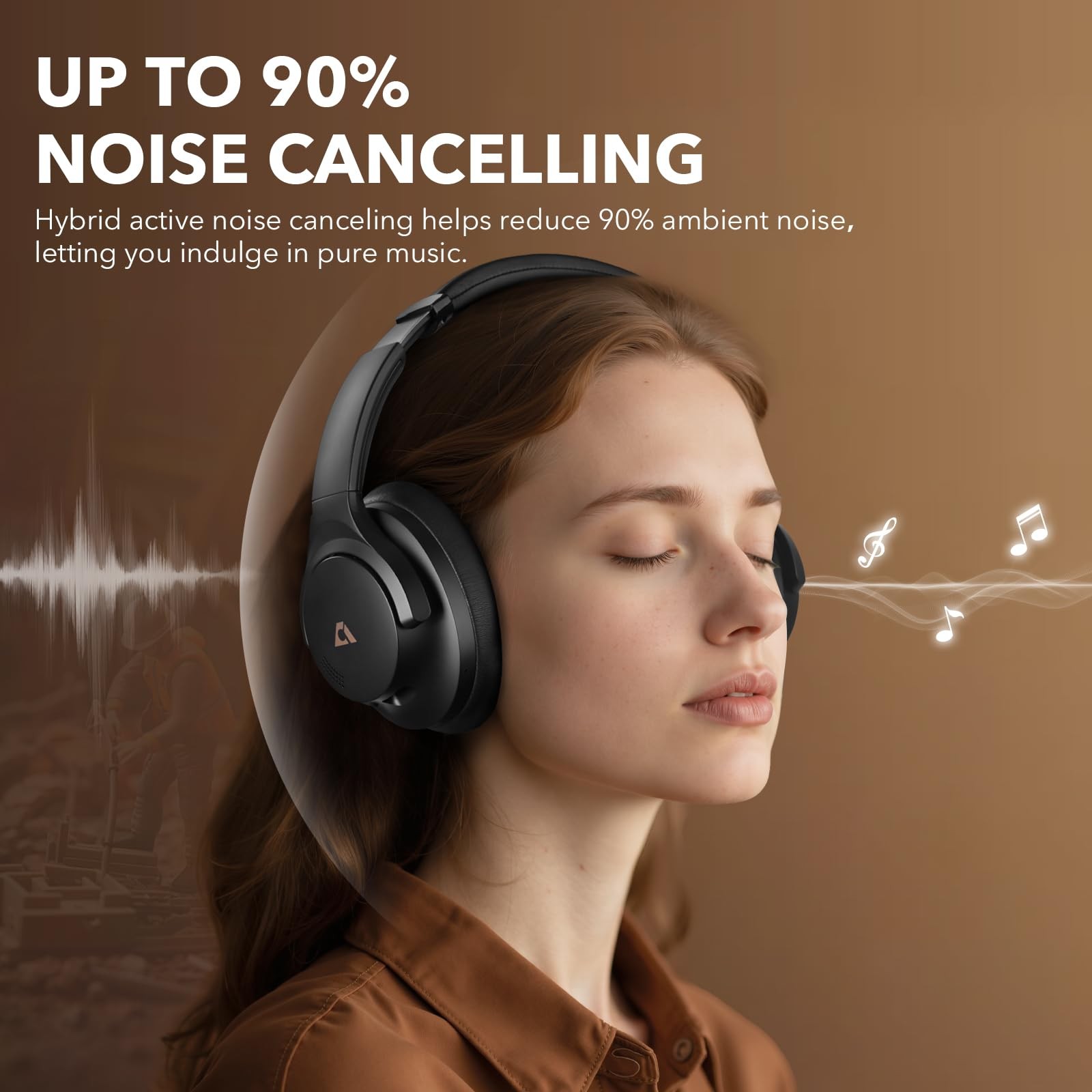 1Mii Y8+ Noise Cancelling Headphones Bluetooth Wireless LDAC Hi-Res Audio Cus…