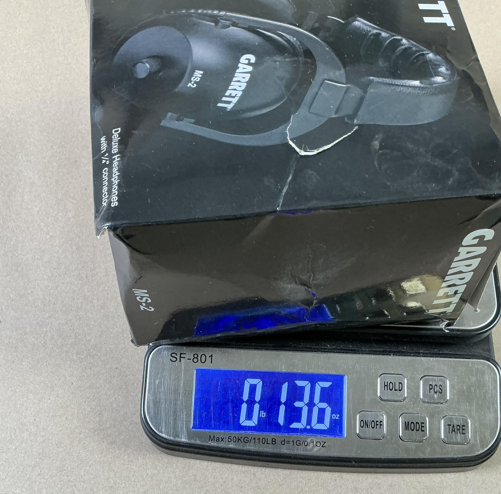 Garrett MS-2 Over Ear Headphones Black 1/4″ Jack Coiled Cable Metal Detecting