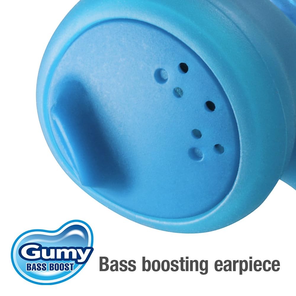 JVC Basic Gumy Earbuds Blue, Model Number: HA-F160-A, 3