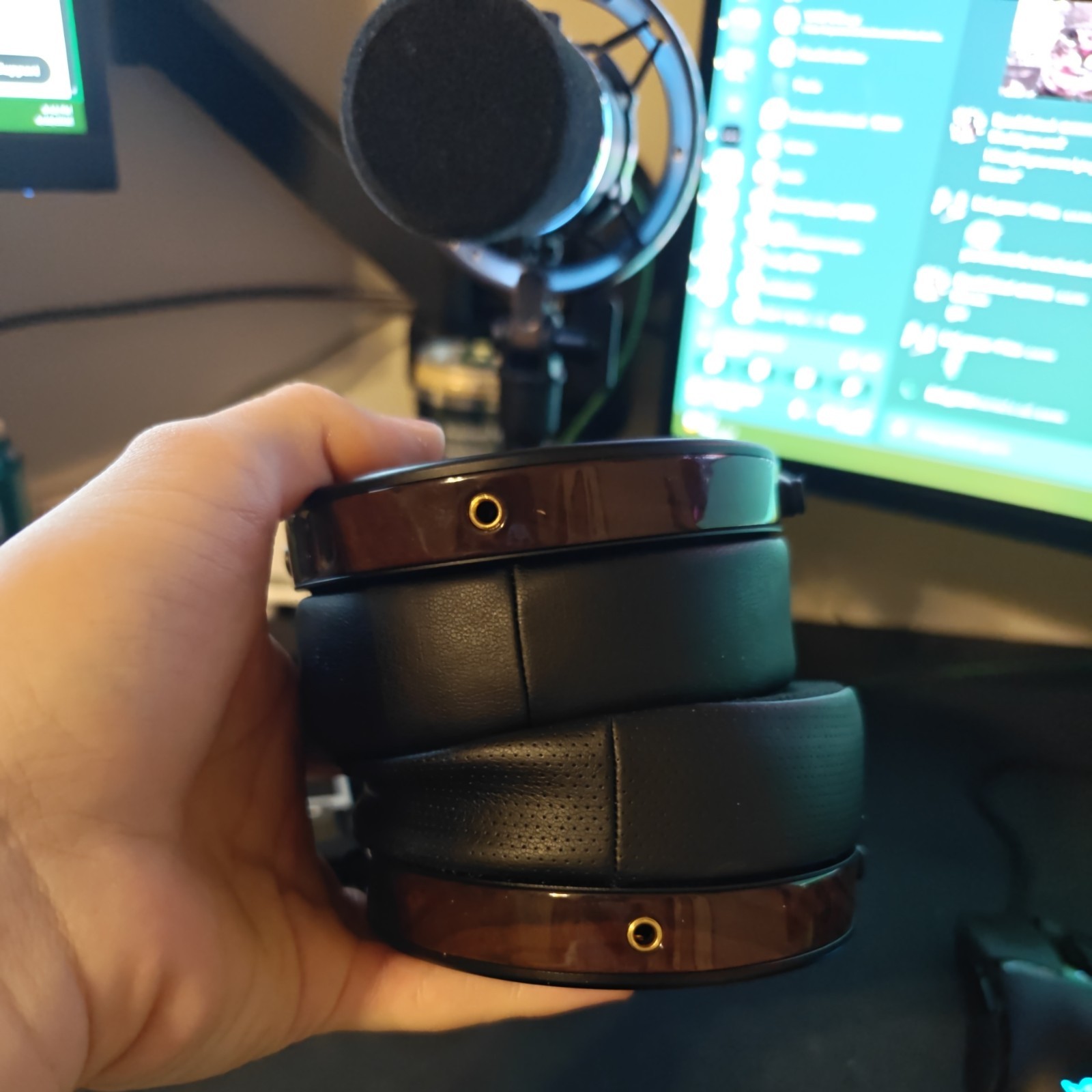 Fosi Audio i5 Open-Back Planar Magnetic Headphones Metal & Walnut Wood