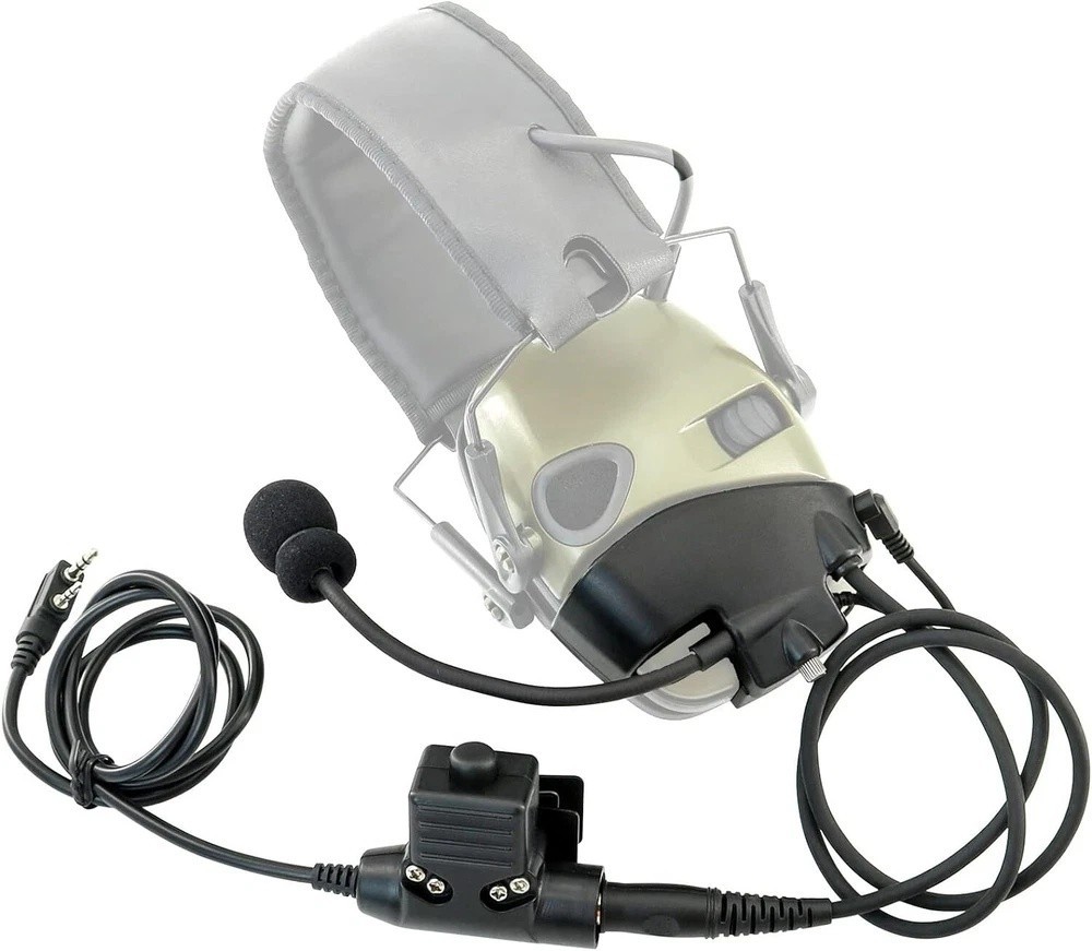 Microphone & PTT for Howard Leight Impact Sports Noise Cancelling Headphones Ai.